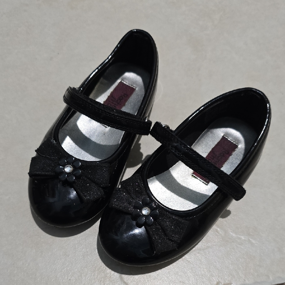 Rachel Shoes - Elegant Black Kids Shoes with Bow Detail 8M